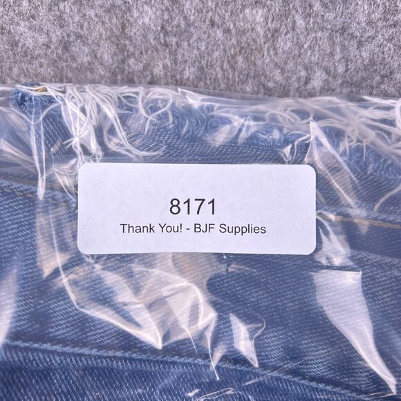 PacSun Jeans Womens 27 Blue High Rise Straight Distressed Raw Hem Button Fly - Picture 14 of 14